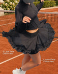 Spin™ Petal Tiered Tennis Skirt featuring petal-inspired chiffon hem with elegant layered movement