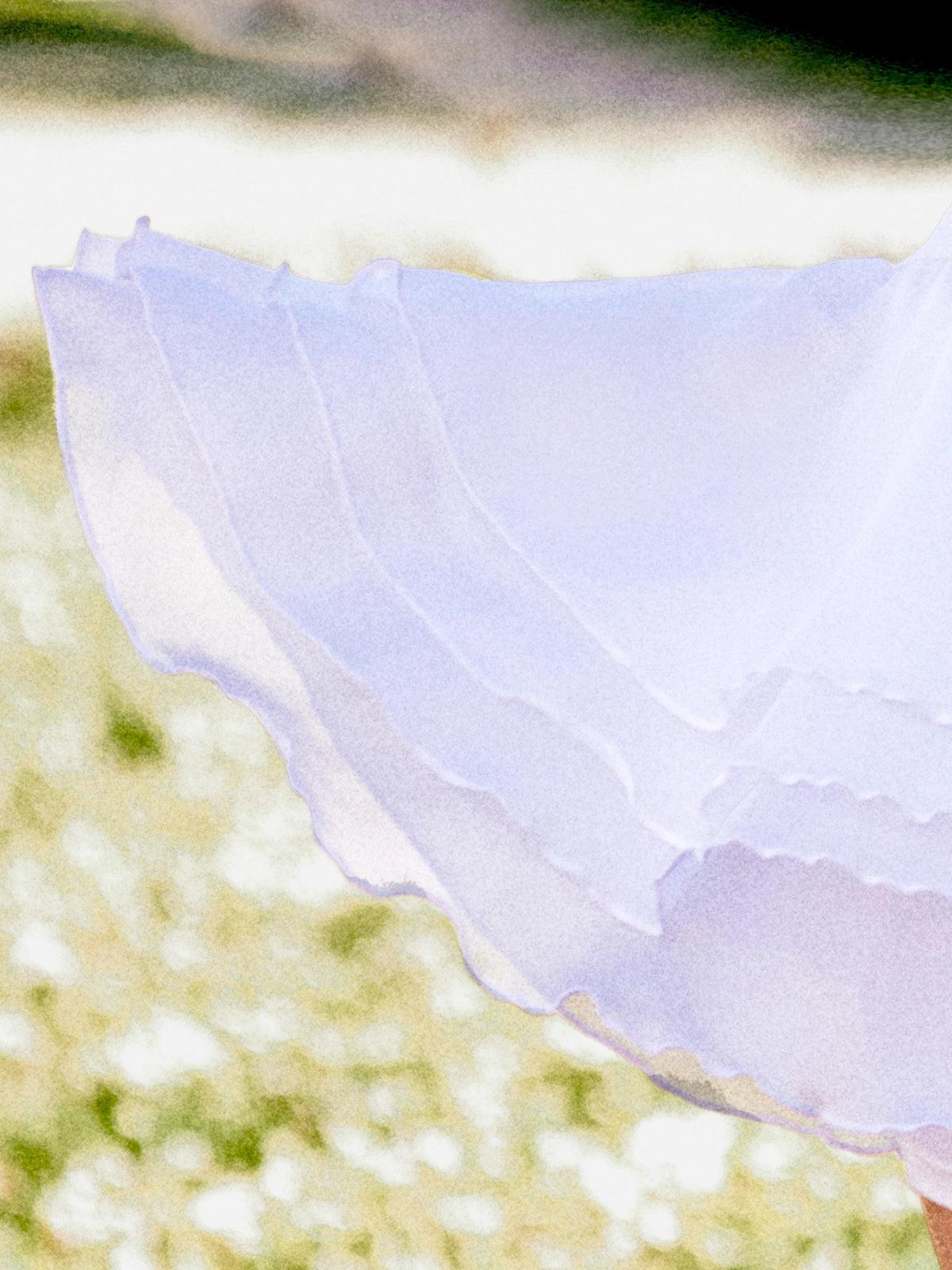 4-Layered Ruffle Hem Fabric Detail – Spin™ Rose Petal Skirt White, Lightweight Flowing Women's Tennis Activewear